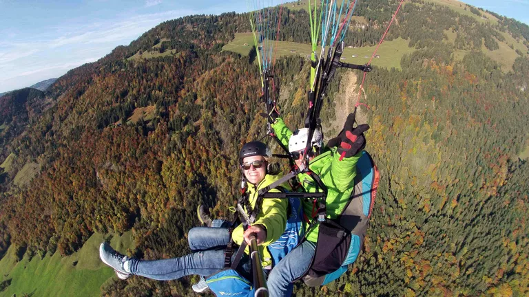 Gleitschirm Tandemflug im Bregenzerwald
