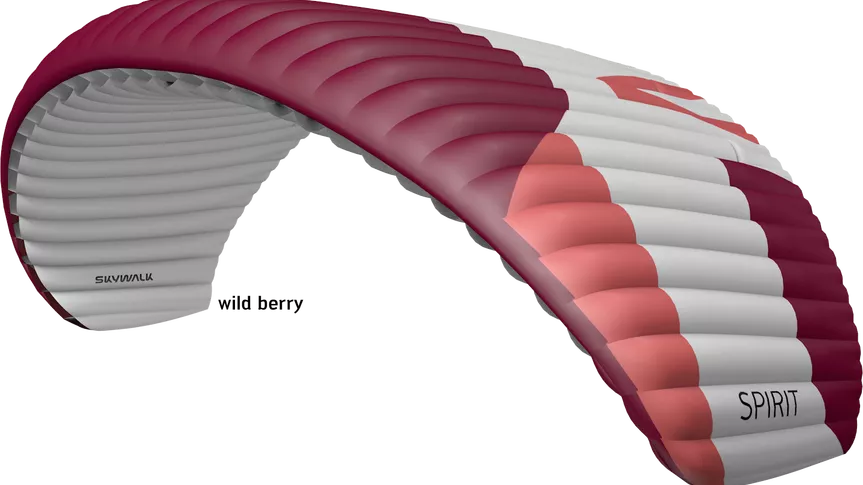 Der Gleitschirm Spirit in der Farbe wild berry