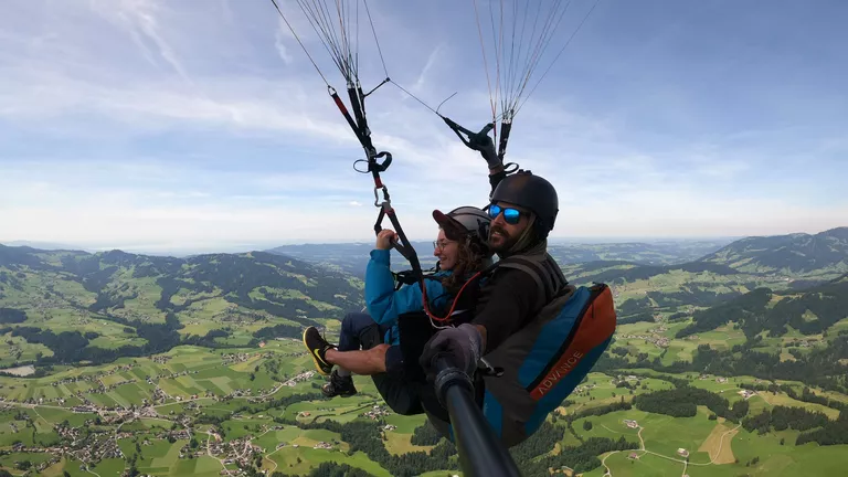 Gleitschirm Tandemflug im Bregenzerwald