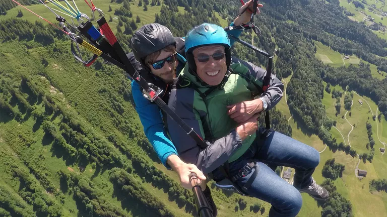 Gleitschirm Tandemflug im Bregenzerwald