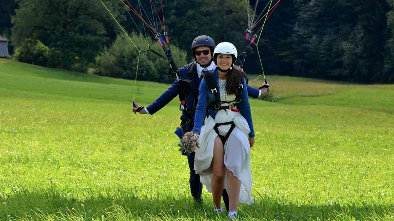 Gleitschirm Tandemflug im Bregenzerwald